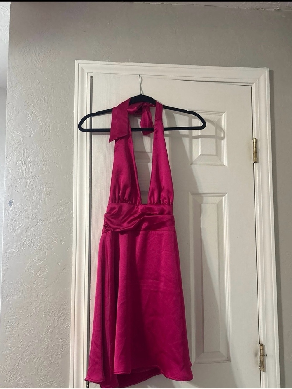 Garage Fuchsia Halter Strapless A-Line Dress